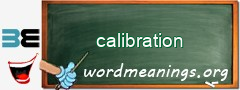 WordMeaning blackboard for calibration